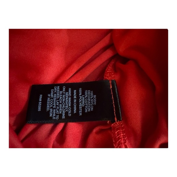 EXPRESS Red Lace Overlay Long Sleeve Bodycon Mini Dress - Picture 7 of 7